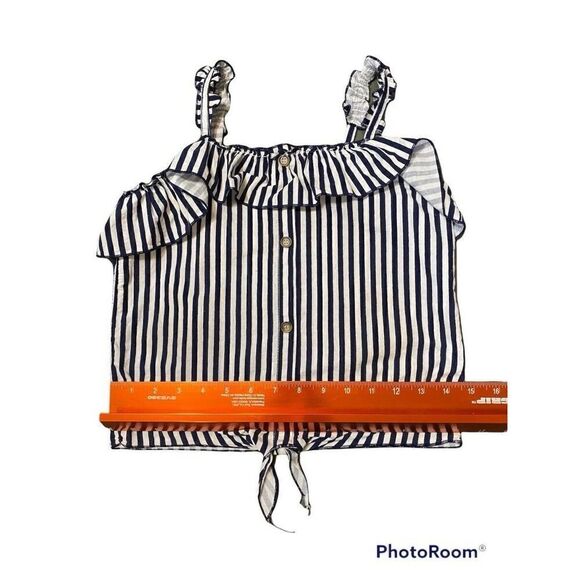 Poof Girl Girls' 2-Piece Striped Shorts Set Girls Large - Picture 7 of 10